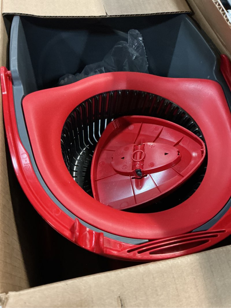 Condition photo showing Good Condition for o-cedar easywring microfiber spin mop, bucket floor cleaning system, red, gray, standard