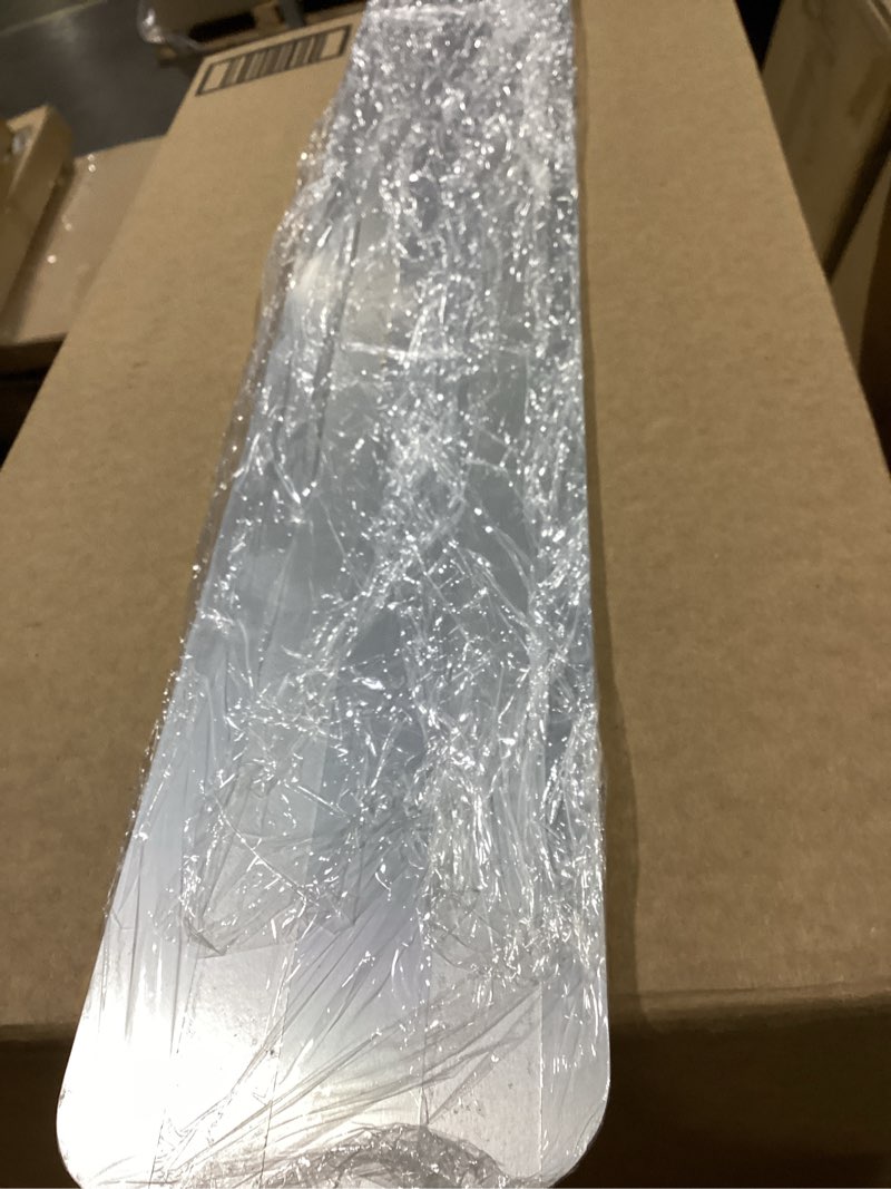 Condition photo showing As Is for Door Scratch Protection Plate, 4" x 22", Heavy Duty, 16-Gauge Anodized Aluminum, Self Adhesive, Interior, Exterior Doors, (Satin Nickel)