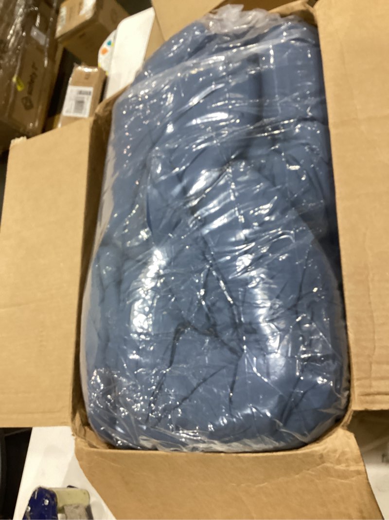 Condition photo showing As Is for EASELAND King Size Mattress Pad Pillow Top Mattress Cover Quilted Fitted Mattress Protector 8-21" Deep Pocket Cooling Mattress Topper (78x80 Inches, Dark Blue) Dark Blue King
