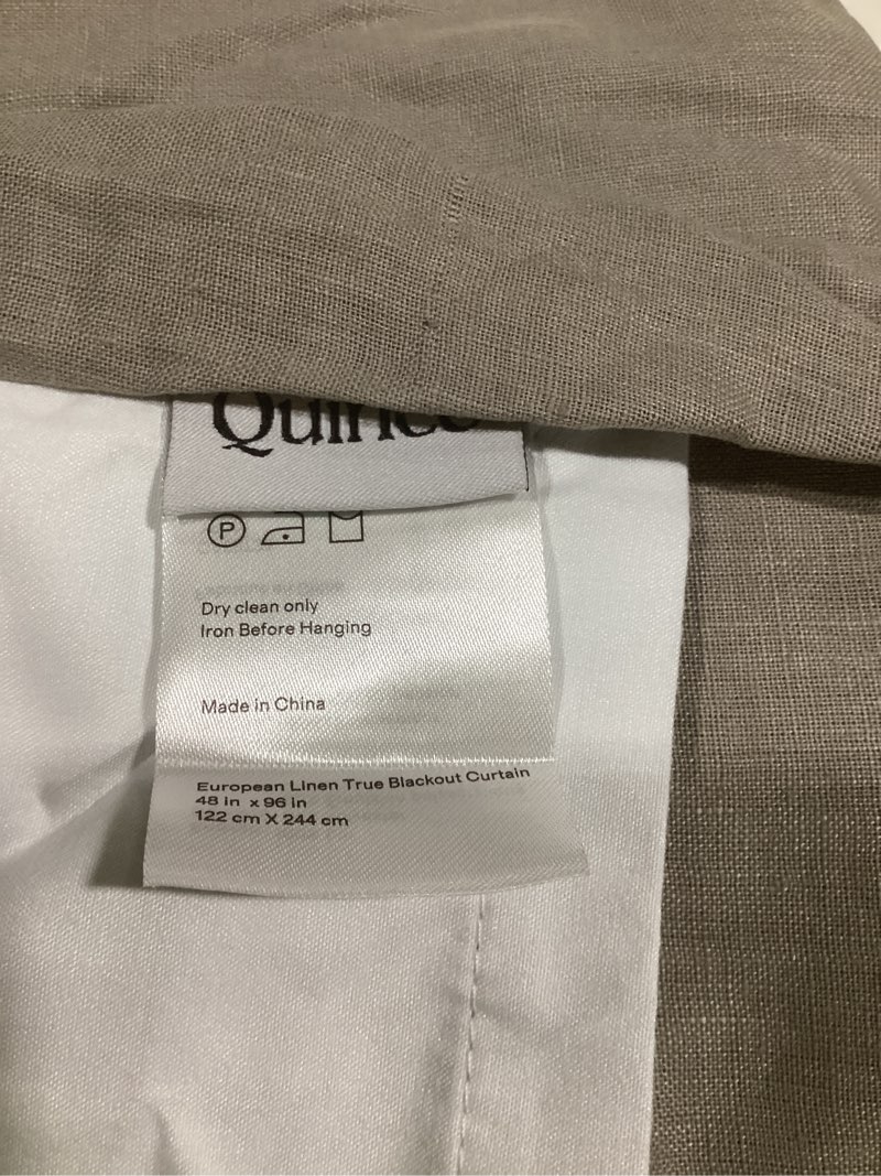 Condition photo showing Good Condition for quince european linen true blackout curtain 48”x96” 1 panel