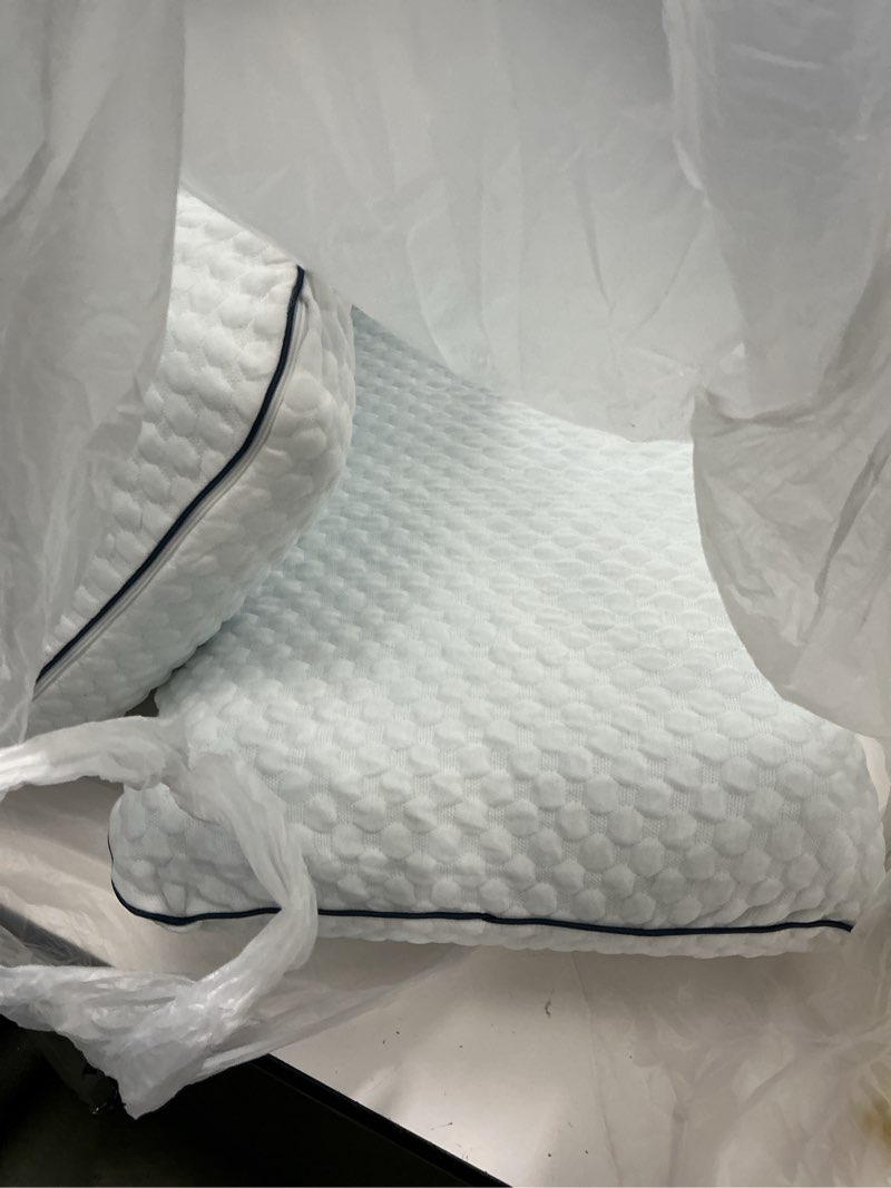 Condition photo showing As Is for WEEKENDER Gel Memory Foam Pillow - Queen Size - 2-Pack - Medium Plush Feel - Neck & Shoulder Support - For Back, Side, & Stomach Sleepers - Home, Hotel, & Hospital Essentials Queen 2 Pack