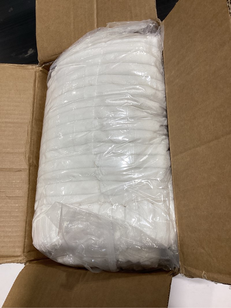 Condition photo showing Good Condition for couch cover for dogs washable, fuzzy pet couch covers for 3 cushion sofa pet friendly, non slip sofa cover (white, 27.6" x 82.7"/70 x 210cm) white 27.6" x 82.7"/70 x 210cm