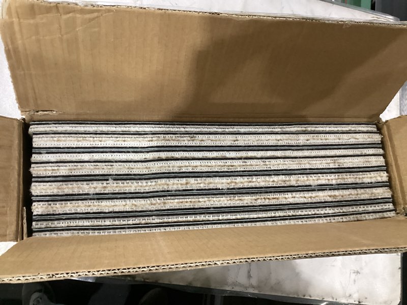 Condition photo showing New/Like New for 12Pcs Removable Carpet Tiles, 16x16 Soft Padded Non-Adhesive Carpet Squares, 0.35" Pile Height with Non-Slip Backing for Home Office, Living Room, Bedroom (Black Dots)