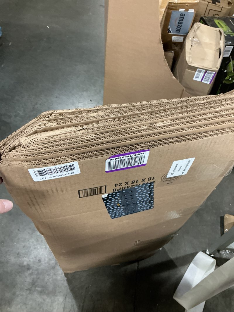 Condition photo showing As Is for box usa moving boxes large heavy duty 18x18x24 (6-pack) corrugated cardboard box for shipping, mailing, packing, packaging and storage 18"l x 18"w x 24"h heavy duty 6-pack