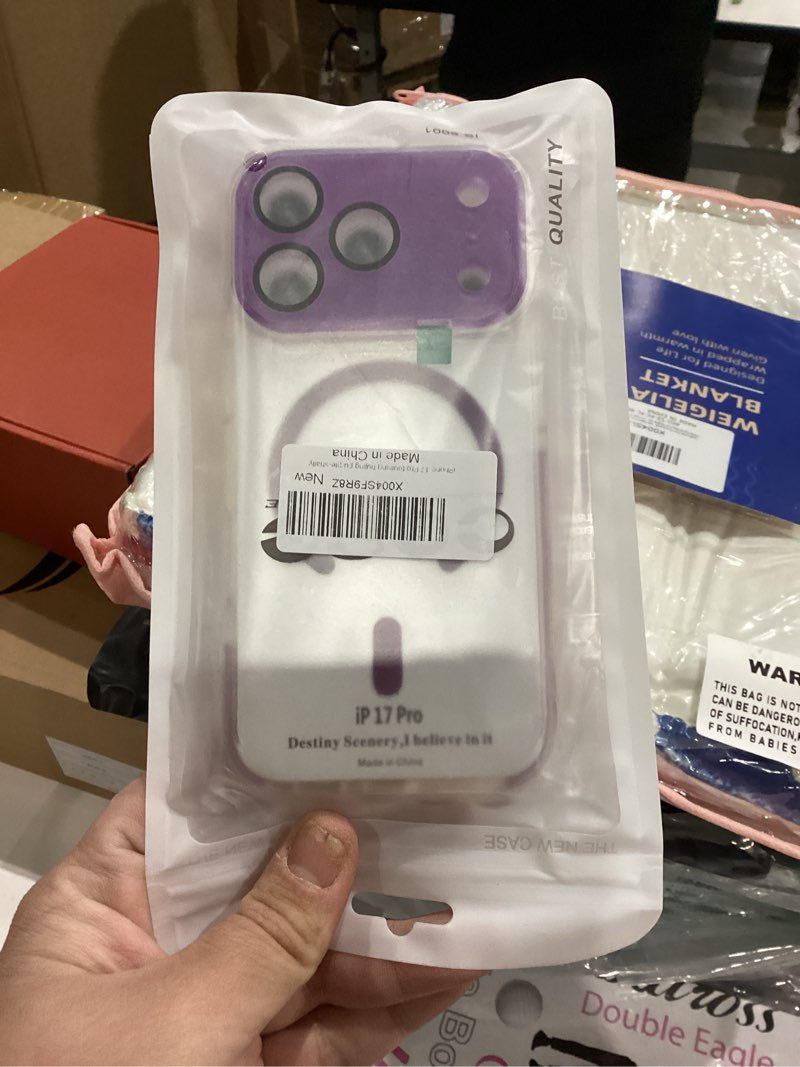 Condition photo showing New/Like New for Misscase for iPhone 17 Pro Magnetic Case,[Military Drop Protection] Clear Hard Plastics Cover, Camera Lens Protector,Compatible with MagSafe,Anti Yellowing Full Protection Cases-Purple iPhone 17 Pro (6.3") Purple
