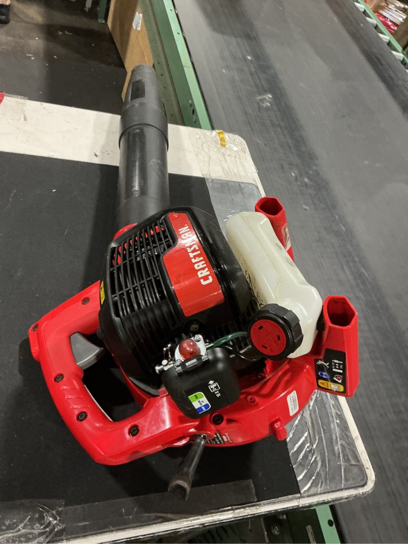 Condition photo showing As Is for (Similar to stock photo) CRAFTSMAN Gas Powered Leaf Blower, Handheld Gas Blower, 200MPH, 25cc, 2-Cycle (B210)