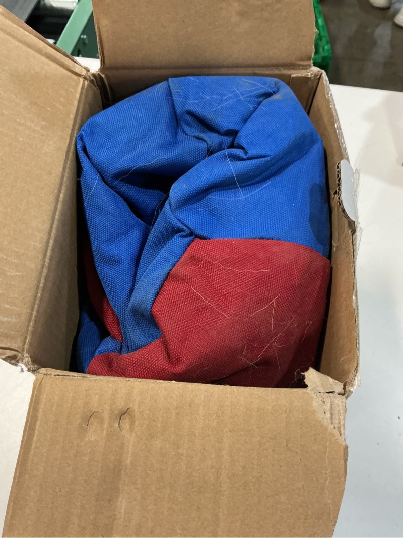 Condition photo showing As Is for Herding Ball for Dogs Horse Ball & Cover 25" for Horses Large with Hand Pump for Play, Blue and Red 25 inches Blue and Red