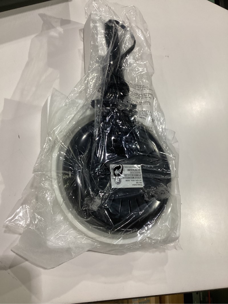 Condition photo showing As Is for moss & stone electric crepe maker – 8” portable crepe pan nonstick with dipping plate, auto shut-off, on/off switch, even heating & one automatic temperature control – compact crepe maker 8 inch black, not tested
