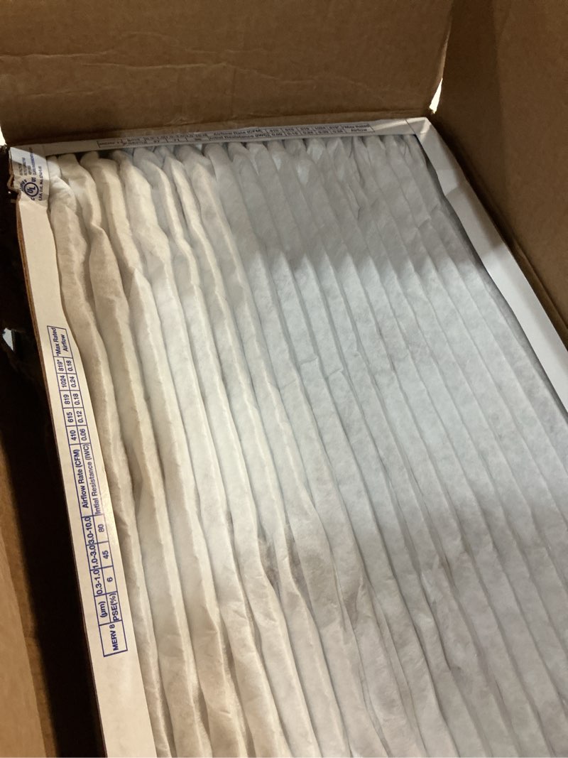 Condition photo showing As Is for aerostar 16x25x1 merv 11 air filter, 4 count, actual size (15.75 x 24.75 x 0.75), hvac, air conditioning & furnace filter for dust, pet dander, smoke & allergies (mpr 1200 / fpr 7), made in usa 4 pack merv 11 advanced