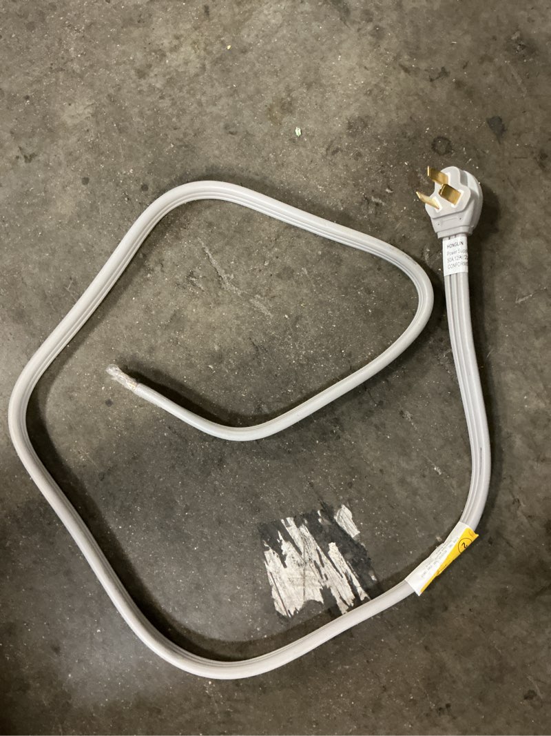 Condition photo showing As Is for utilitech 6-ft 50 -amp 3 -prong gray range appliance power cord