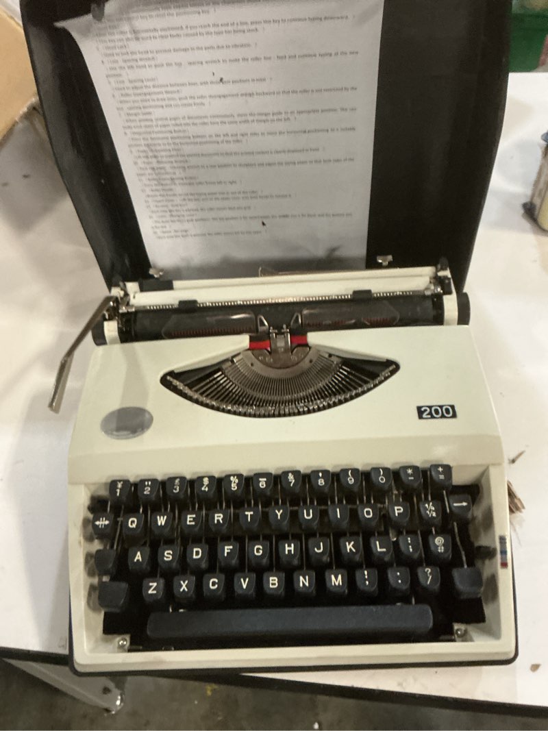 Condition photo showing Good Condition for Manual Typewriter with Ribbon for Writers, Notes,Letters and Creative Writing, Fully Mechanical Retro Portable Typewriting Machine for Home and Office Vintage Decor, Classic Old Fashioned Collectible