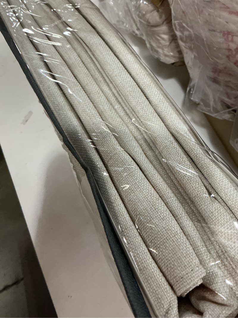 Condition photo showing New/Like New for 100% blackout shield linen blackout curtains for bedroom 96 inches long, back tab/rod pocket living room drapes, thermal insulated blackout curtains 2 panels set, 50" w x 96" l,cream cream 50"w x 96"l (pack of 2)