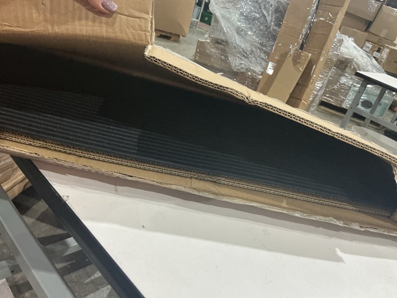 Condition photo showing Good Condition for 1.6" rise rubber threshold ramp for doorways, wheelchair ramp for home entrance, door threshold ramp for wheelchairs, walkers, scooters, strollers – cuttable & non-slip rubber door ramp