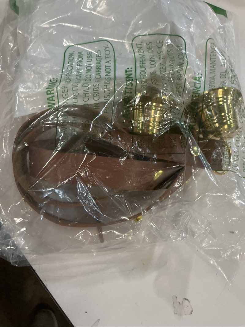 Condition photo showing Good Condition for Leather Dog Door bells for Potty Training, Big Brass Puppy Dog Door Bells Extra Loud for Dogs Training, Housebreaking, Door Knob, Dog Bell to Ring to Go Outside Puppy Pet Supplies Leather 2Packs Set of 2 Dog Bells Brown/Leather