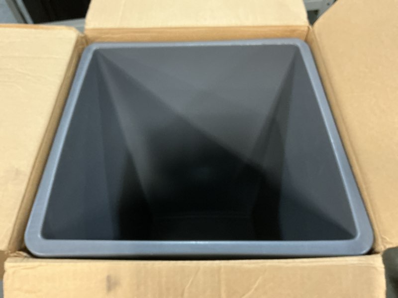 Condition photo showing Good Condition for amazon basics square waste container, open top, space saving, 25 gallons, grey, pack of 2