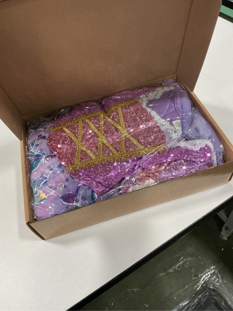 Condition photo showing New/Like New for Hauarker Girls Princess Dress for rapunzel Costume Kids Halloween Birthday Outfits Gift Dress Up 