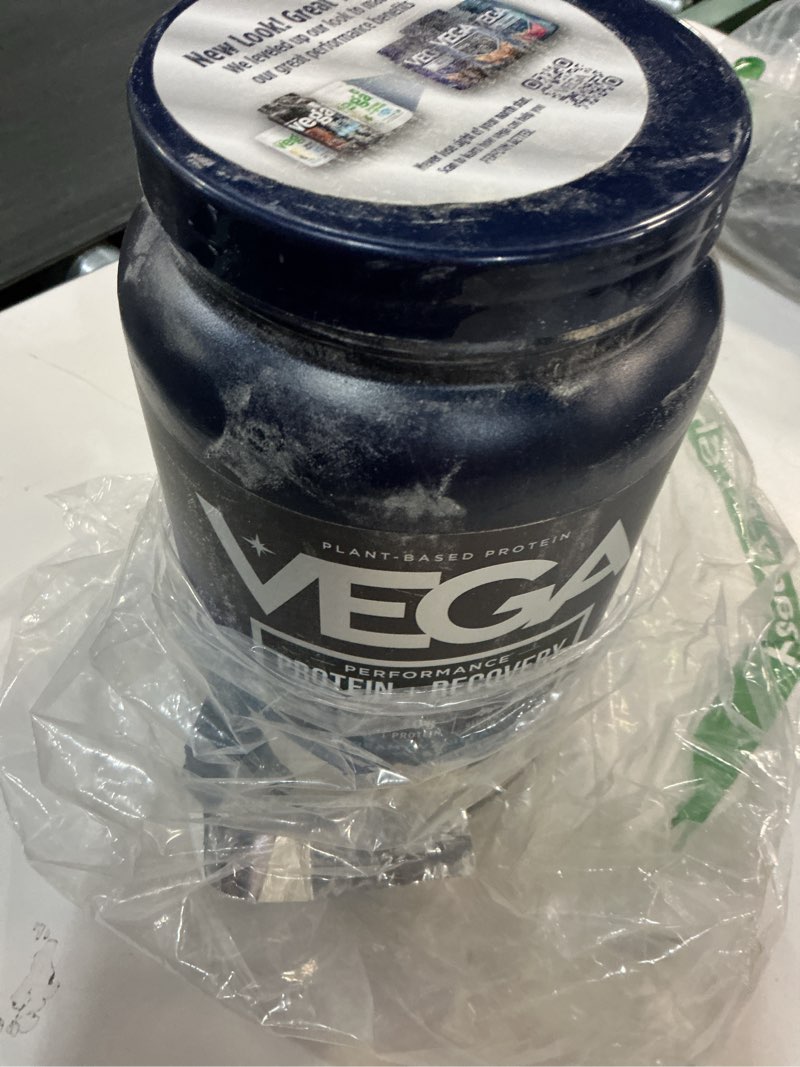 Condition photo showing Good Condition for (BBD:DEC/31/2026)Vega Sport Vegan Protein Powder + Recovery - 30g Plant Based Protein per Serving, Vanilla, 20 Servings, 5g BCAAs, Probiotics, NSF Certified, for Shakes & Smoothies, 1.8lbs (Packaging May Vary) Vanilla 1.83 Pound (Pack of 1)