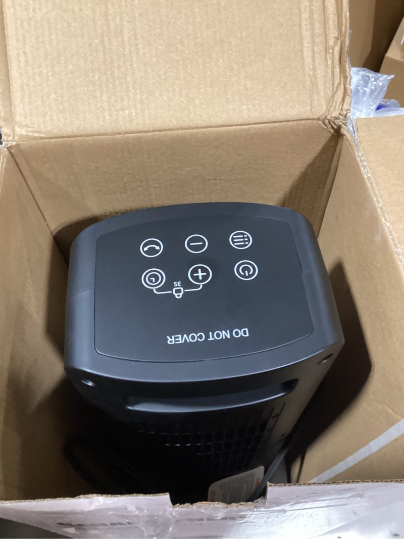 Condition photo showing Good Condition for 1500w space heaters for indoor use, ptc ceramic electric heater fast heating with remote, eco, 59-95°f digital thermostat, child lock, 24h timer, oscillating portable electric heater for large room black
