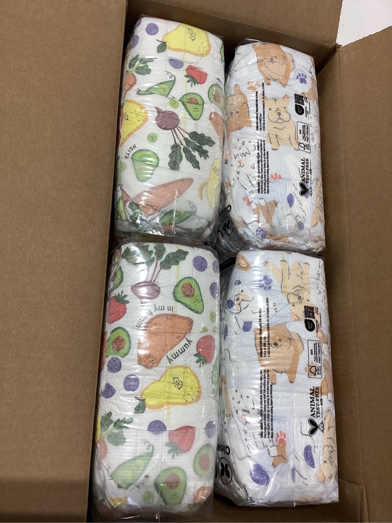 Condition photo showing Good Condition for The Honest Company Clean Conscious Diapers for Delicate Skin | Up to 100% Leakproof | Hypoallergenic, Fragrance Free | Winter '25 Limited Edition Prints | Club Box, Size 1 (8-14 lbs), 78 Count Size 1 (78 Count) Adorably A-moosing + Winterwear Wags