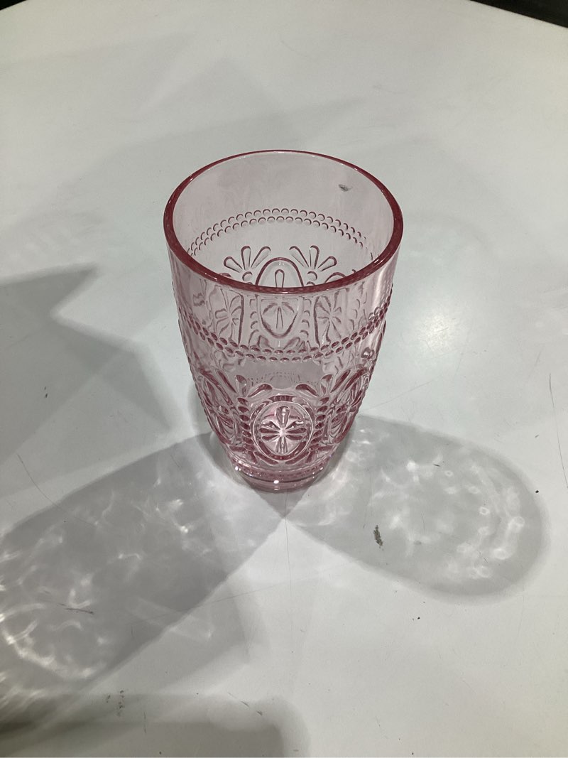 Condition photo showing Good Condition for CREATIVELAND Drinking Glasses,Water Drinking Glass (Pink, 15.5) Pink 15.5 oz - Set of 4