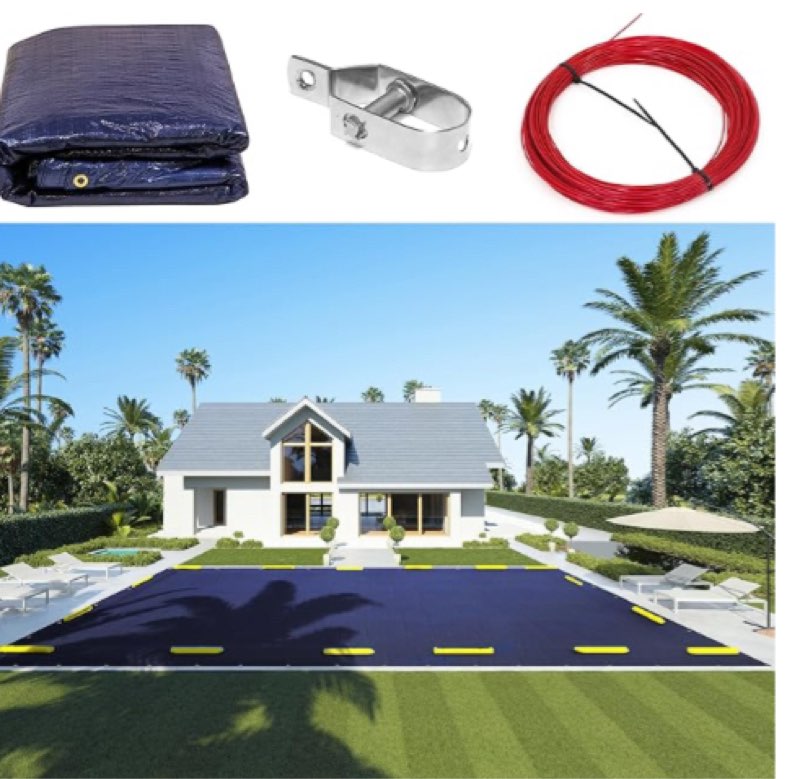 Royal Shade Premium Rectangle Blue Winter Swimming Pool Cover Tarp