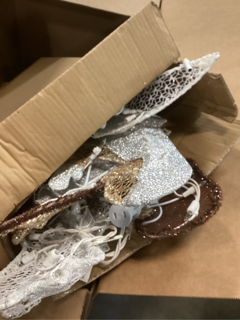 Condition photo showing As Is for Hourleey 4FT Lighted Christmas Nativity Scene, Christmas Outdoor Decorations with 120 Count Pre-lit Warm White Lights, Holy Family for Xmas Outside Yard Garden Holiday Decor