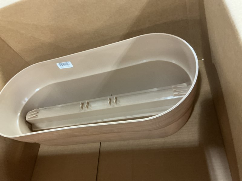 Condition photo showing Good Condition for emsco group bloomers railing planter with drainage holes – 24" weatherproof resin planter – sand sand 24.3 × 10.5 × 9.5 inches