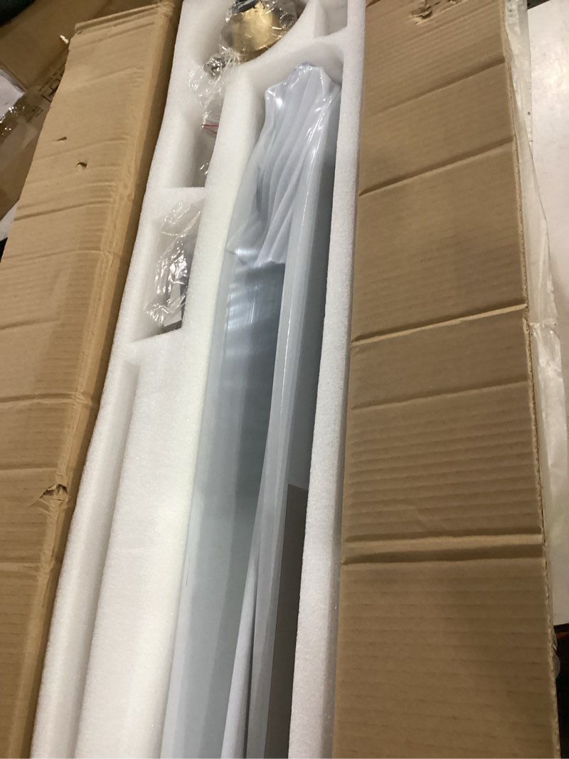 Condition photo showing New/Like New for eliora ceiling fan without lights 88 inch large fan, outdoor ceiling fan no lights with wall and remote control, 3 blade solid wood indoor outdoor ceiling fans for patios etl listed-white gold