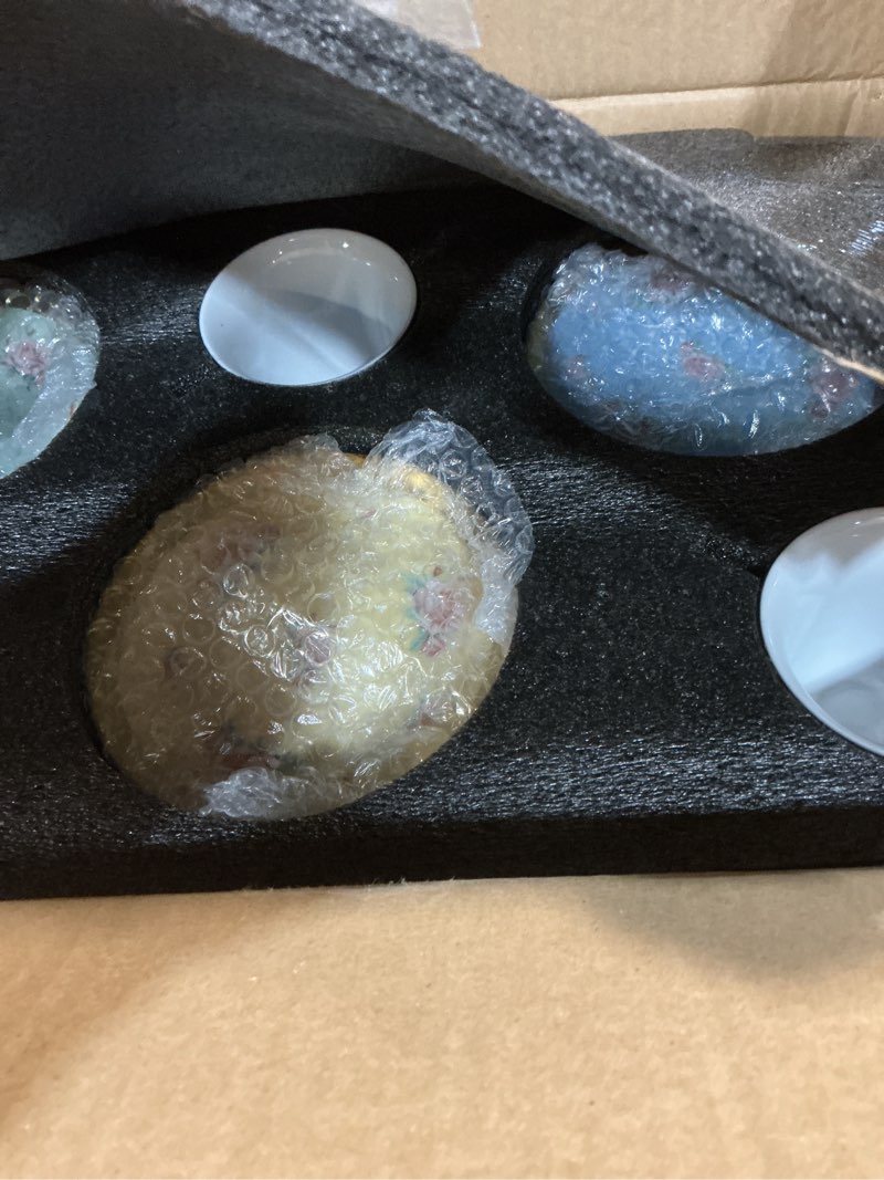 Condition photo showing New/Like New for Set of 6 Tea Cups and Saucers Tea Party Decorations Floral Porcelain 5.4 oz British Gift for Women Birthday Party, Church, and Mother's Day (Classic Style) 6 Classic Style 5.4 oz