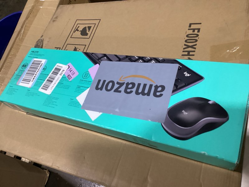 Condition photo showing New/Like New for Logitech MK270 Wireless Keyboard and Mouse Combo for Windows, 2.4 GHz, 8 Multimedia Keys, PC, Laptop, Wireless Keyboard Compact Mouse Combo - Black Black 1 Pack Combo