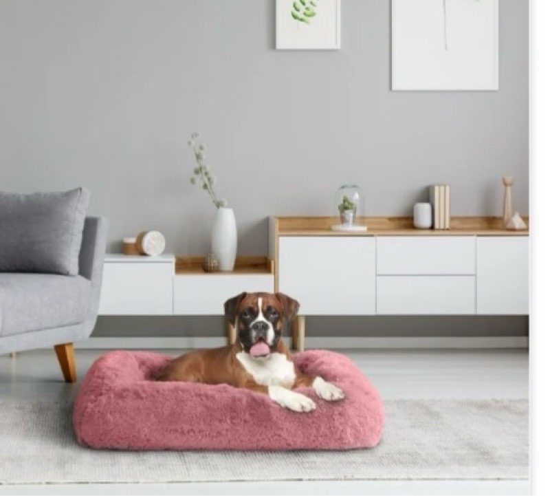 Pink dog bed 