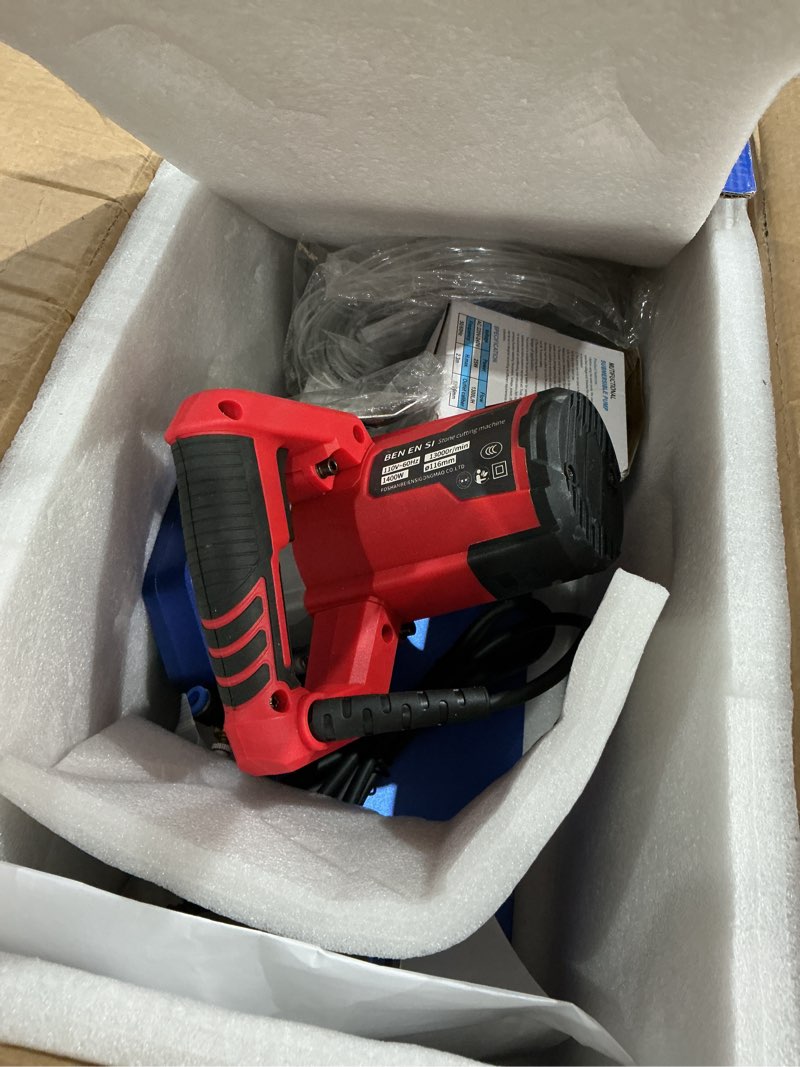 Condition photo showing Good Condition for electric 45 degree tile chamfering tool professional tile bevel cutter with 1400w high strength tile chamfering machine with 110v 4m hose.spraying system for large format tile ceramic porcelain