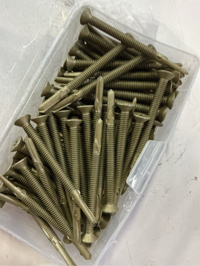 Condition photo showing As Is for yaocom 100 pcs #14 x 3-1/4" trailer deck screws, bulk self tapping, wood to metal, star head, self drilling, reamer for trailers, flatbeds, fastening wood to steel, metal construction