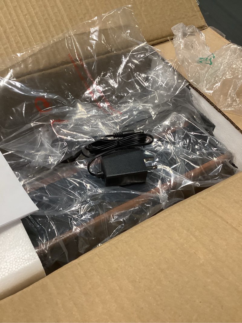 Condition photo showing As Is for LP&NO.1 Record Player Turntable with Built-in Speakers and USB Play&Recording Belt-Driven Vintage Phonograph Record Player 3 Speed for Entertainment and Home Decoration?Mahogany Wood? DarkBrown Wood