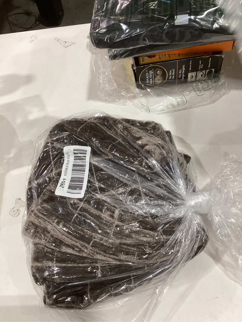 Condition photo showing Good Condition for MIULEE Decorative Chenille Check Throw Pillow Covers Vintage Plaid Couch Pillows 18x18 Inch Set of 2 Neutral Boho Farmhouse Cushion Covers Modern Home Decor for Sofa Bed Living Room Brown 18" x 18" (Pack of 2) Brown