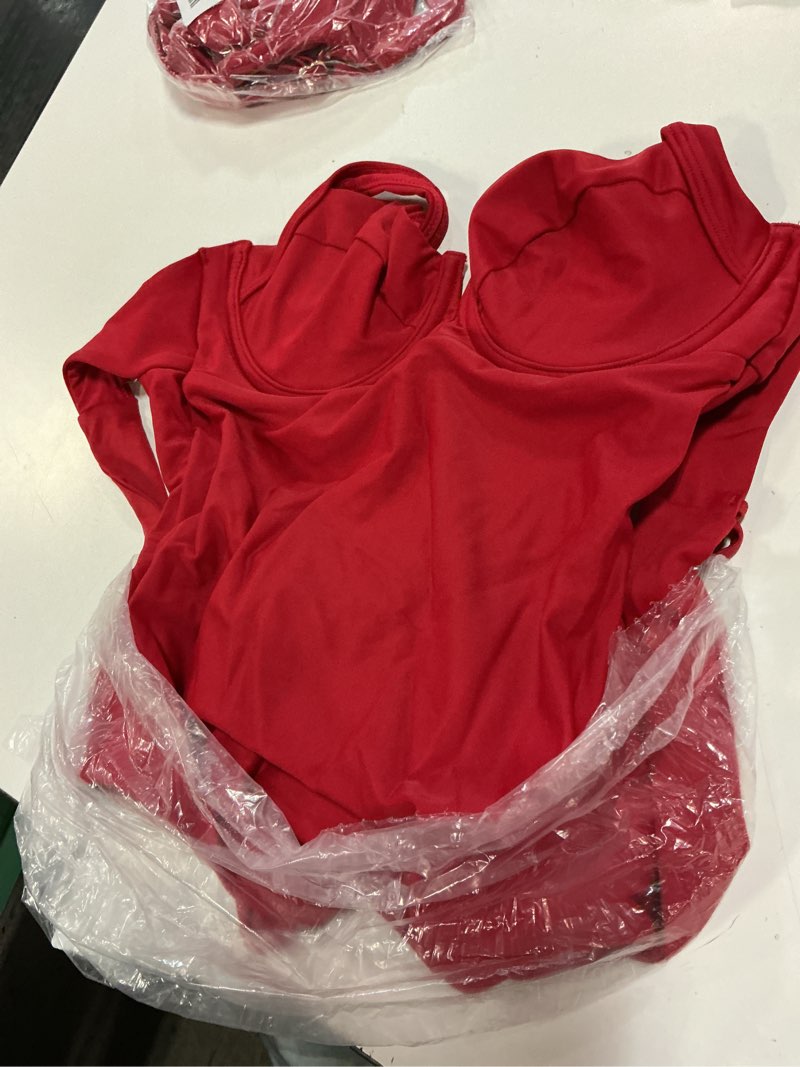 Condition photo showing Good Condition for italian underwire one-piece swimsuit, s, cherry