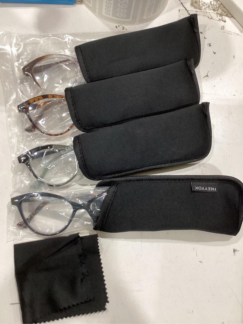 Condition photo showing Good Condition for heeyyok 3.0 readers for women small face womens reading glasses cat eye 4-pack cheaters reading glasses comfort spring hinge 4 pack mix color 3.0 x