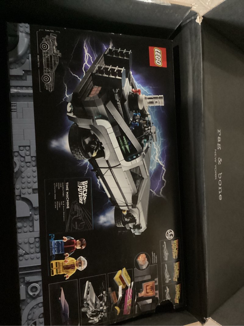 Condition photo showing Good Condition for lego icons back to the future time machine 10300, model car building kit based on the delorean from the iconic movie, perfect build for teens and adults who love to create standard packaging