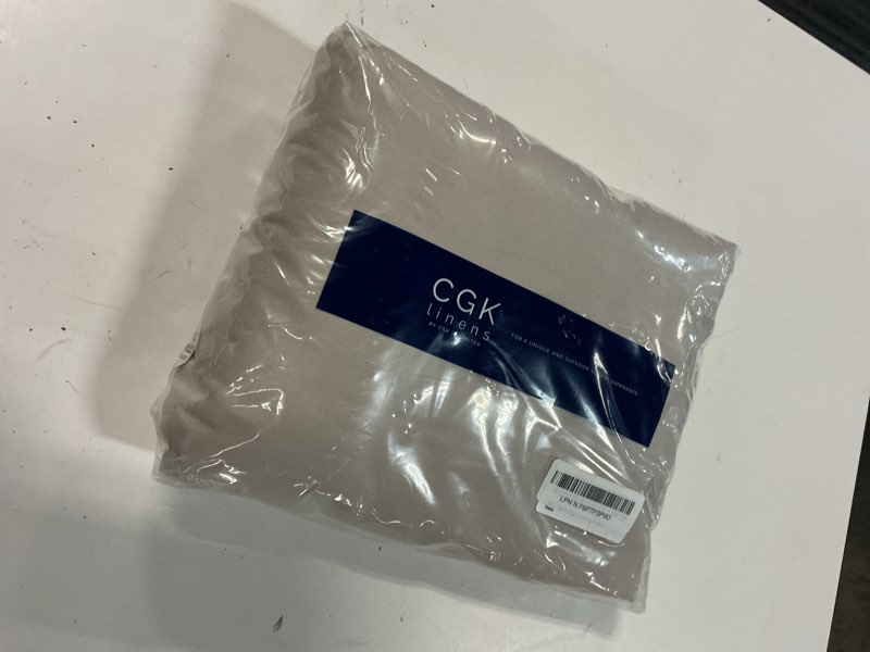 Condition photo showing New/Like New for lightweight 4 piece bed sheet set - queen size cooling sheets - wheat | soft, breathable bedding set w/ 8-16 inch deep pockets, cooling sheets for hot sleepers, 1 flat & 1 fitted & 2 pillowcases queen 04 - wheat