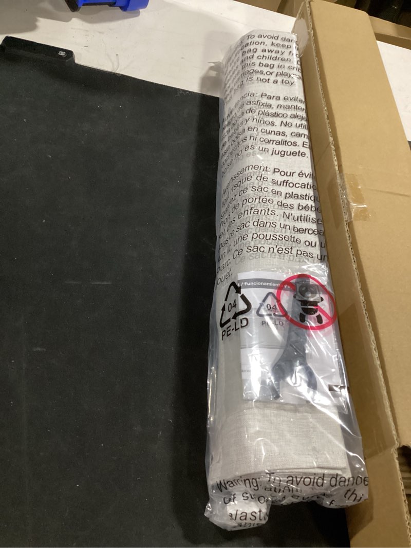Condition photo showing Good Condition for lazblinds no drill roman shades for windows, cordless blackout window shades with uv protection, polyester fabric for bedroom & living room, 20" w x 64" h, natural blackout - faux linen - natural 20"w x 64"h
