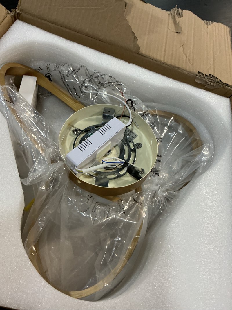 Condition photo showing Good Condition for caneoe modern led ceiling light,dimmable close to ceiling light with remote control gold flush mount ceiling lamp for bedroom living room kitchen laundry room lamp lighting fixtures 15in, gold, dimmable