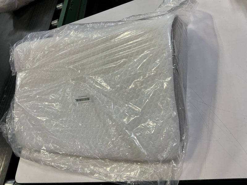 Condition photo showing As Is for Ruqmuis pillow Wedge Pillow for Acid Reflux, Bed Wedge Pillow for Headboard 10", Pillow Wedge for Back Pain Relief, Post Surgery, Elevated Pillows for Sleeping, Snoring, Triangle Pillow with Cover, White