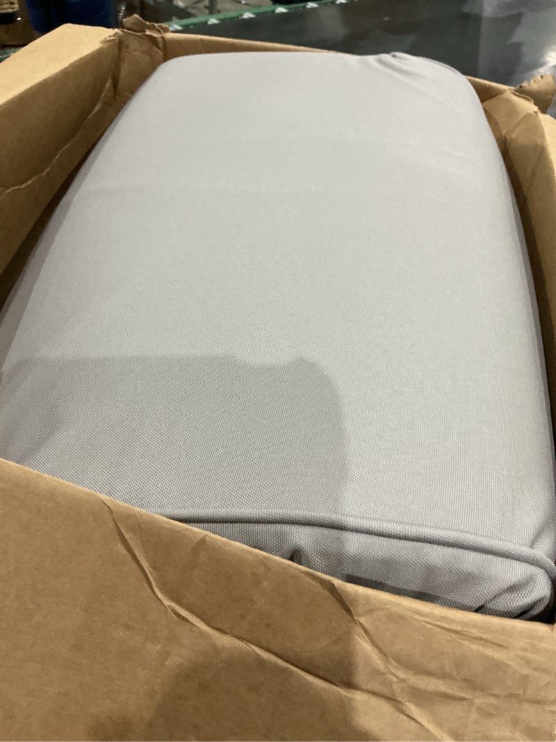 Condition photo showing As Is for aaaaacessories outdoor chaise lounge cushions, fade-resistant, waterproof patio furniture replacement cushions, 72" x 21" x 3", gray gray 72"x21"x3"-set of 1