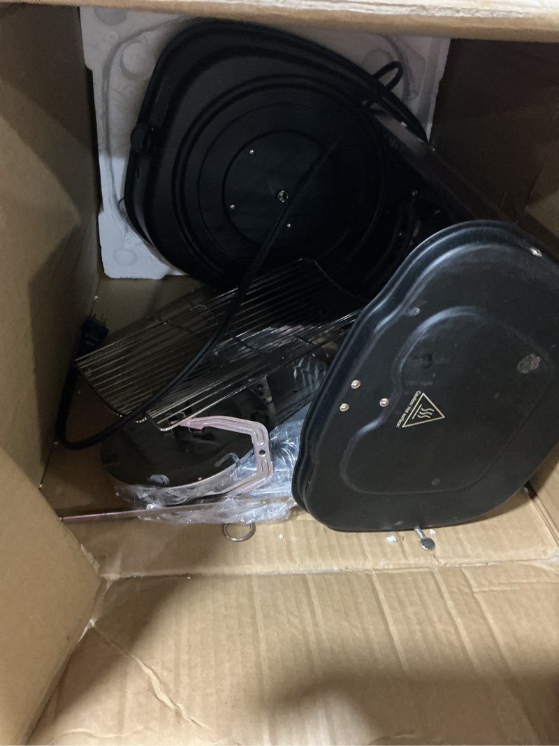 Condition photo showing As Is for vevor shawarma grill machine, vertical chicken shawarma cooker machine countertop, electric stainless steel broiler gyro rotisserie oven doner kebab machine, for home restaurant kitchen parties 11.5 l