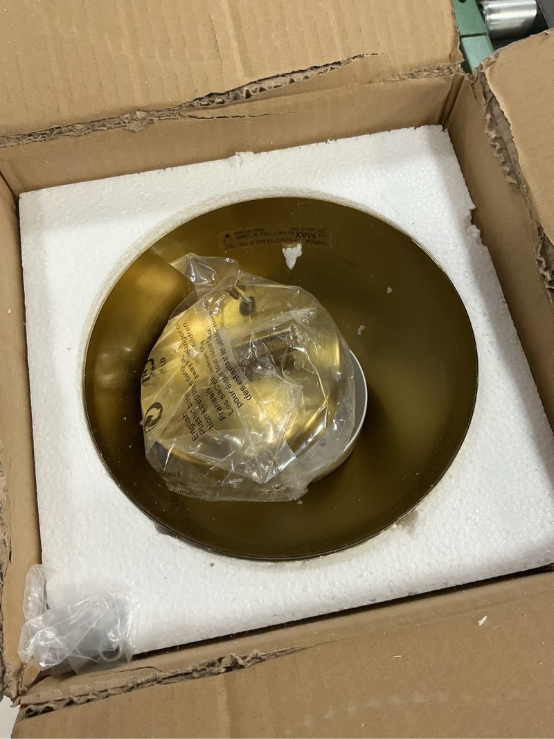 Condition photo showing New/Like New for lms modern pendant lighting gold globe pendant light fixture, mid century chandelier one light hanging fixture for kitchen island, adjustable indoor lighting for dinning room bedroom, lms-187 gold 8" white glass, 1 pack