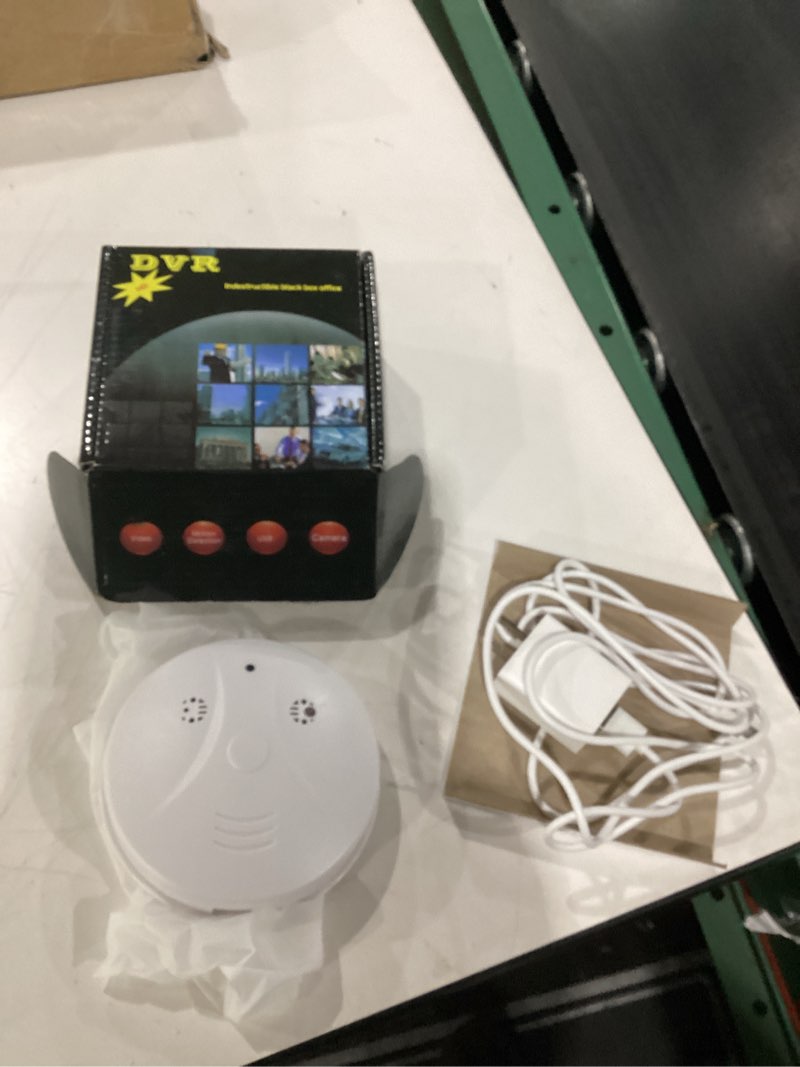 Condition photo showing New/Like New for 1080P WiFi Smoke Detector Camera Wireless Nanny Cam Mini Cameras with Night Vision, Motion Detection Indoor Security Camera for Home, Office No Audio