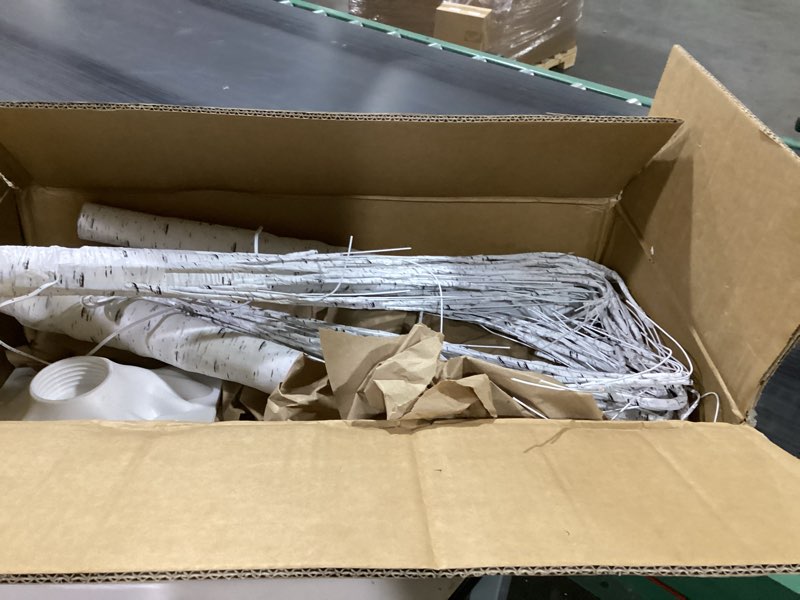 Condition photo showing Good Condition for 6FT Lighted Birch Tree with 130 LED Warm White and Multicolor Lights, 8 Modes, Timer Remote Faux Prelit Twig Christmas Tree with Lights for Indoor Outdoor Xmas Holiday Party Decoration 6FT 1Pack