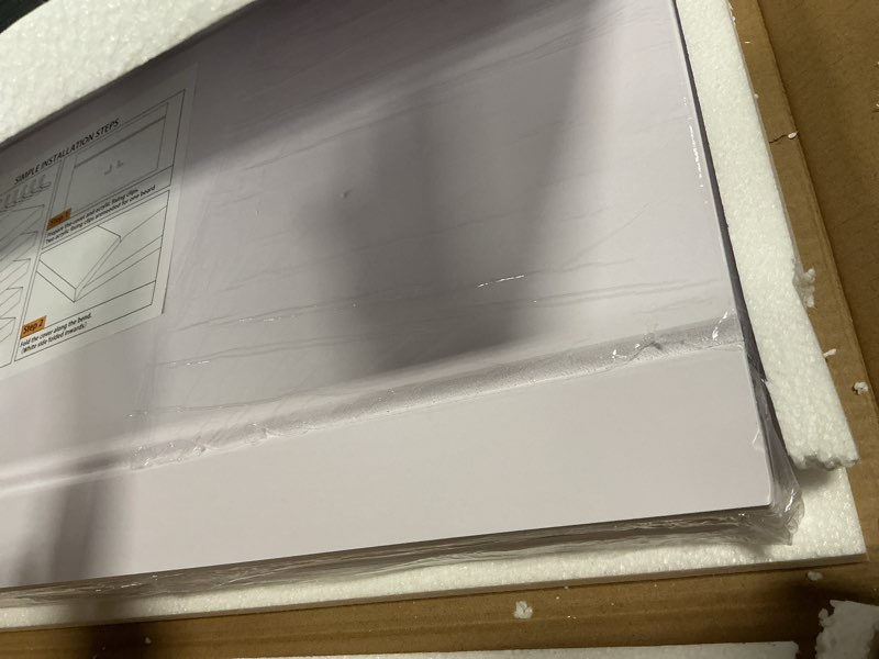 Condition photo showing Good Condition for wire rack covers for shelves, 24*12 inch wires shelf ccover, shelfs covers for wire shelving, easy to cut install wires shelf 0.31-inch thick moisture durable shelfs liner for kitchen, pantry white white 24w x 12d