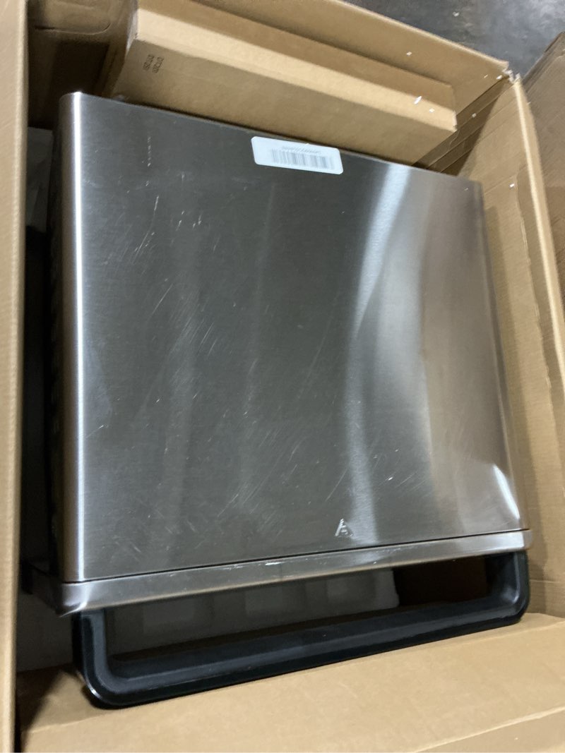 Condition photo showing As Is for Ninja Air Fryer & Toaster Oven | Foodi Series, XL Pro Air Oven Kitchen Countertop Convection | 10-in-1 Functions | Fits a 5-lb Chicken & Sheet Pan of Vegetables | 1800 Watts | Stainless Steel | DT201