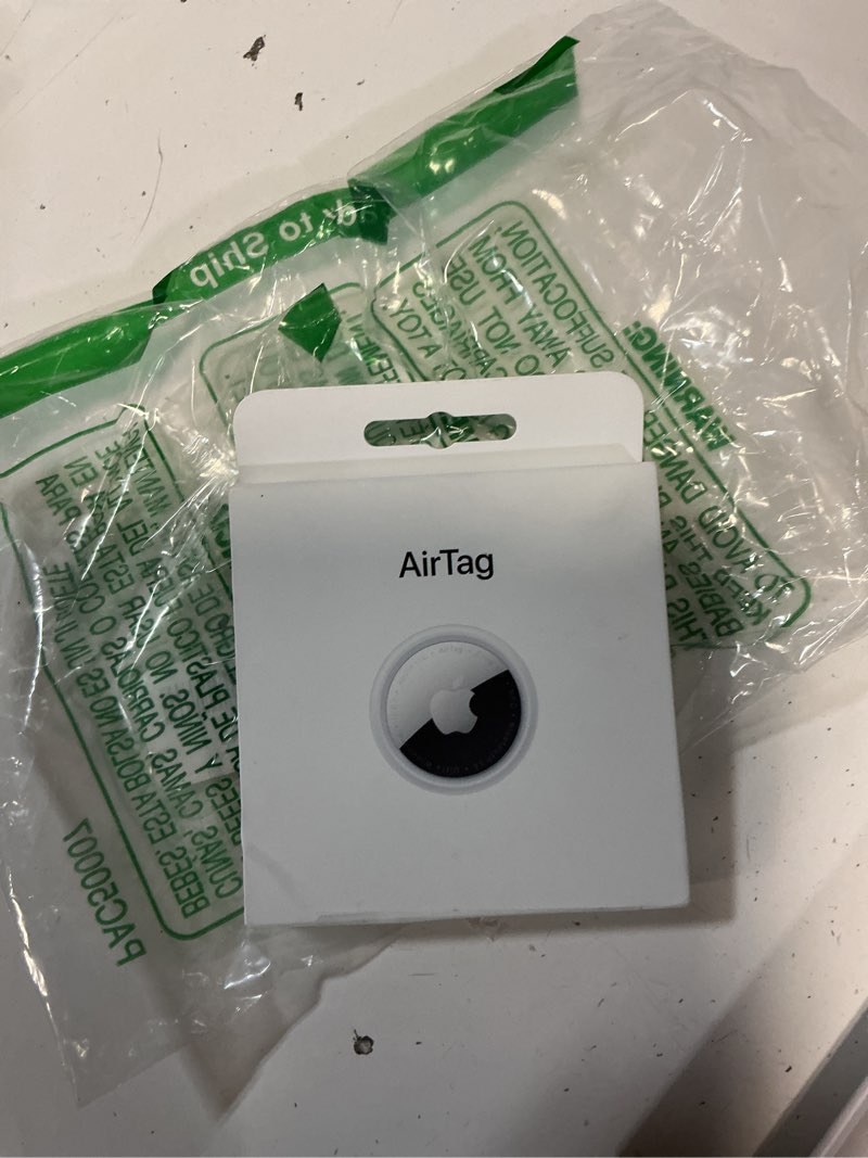 Condition photo showing New/Like New for apple airtag (1st generation). keep track of and find your keys, wallet, luggage, backpack, and more. simple one-tap set up with iphone or ipad, bluetooth single